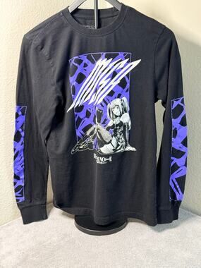 Death Note Misa Amane Long Sleeve Shirt Small Black Anime Manga VIZ Media Goth